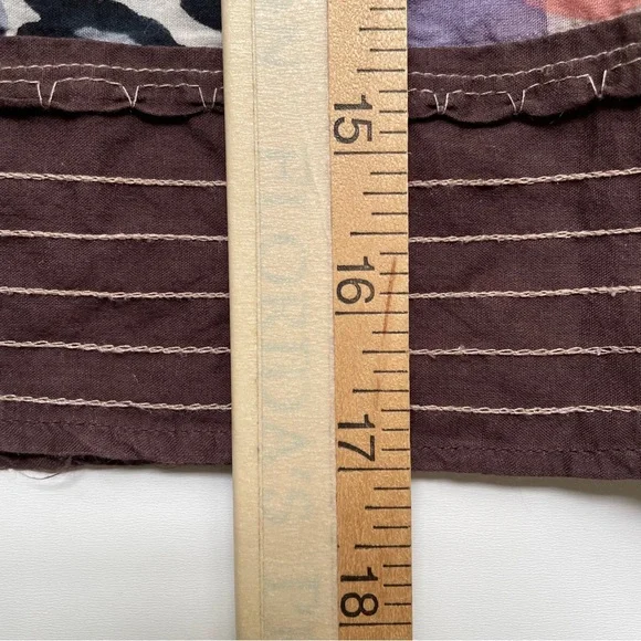 Free People Mini Skirt Boho Multicolor Leopard Leaf Patchwork Panels - Picture 8 of 10